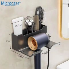 Microcase Dayanıklı ABS Plastik Saç Kurutma Makinası ve Banyo Malzemeleri İçin Düzenleyici Askılık Stand - AL5054