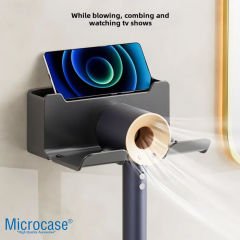Microcase Dayanıklı ABS Plastik Saç Kurutma Makinası ve Banyo Malzemeleri İçin Düzenleyici Askılık Stand - AL5054