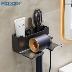 Microcase Dayanıklı ABS Plastik Saç Kurutma Makinası ve Banyo Malzemeleri İçin Düzenleyici Askılık Stand - AL5054