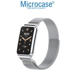 Microcase Xiaomi Mi Band 7 Pro Uyumlu Metal Kasalı Mıknatıslı Kordon Kayış - KY51