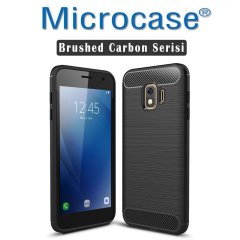 Samsung Galaxy J2 Core Brushed Carbon Kılıf + CAM