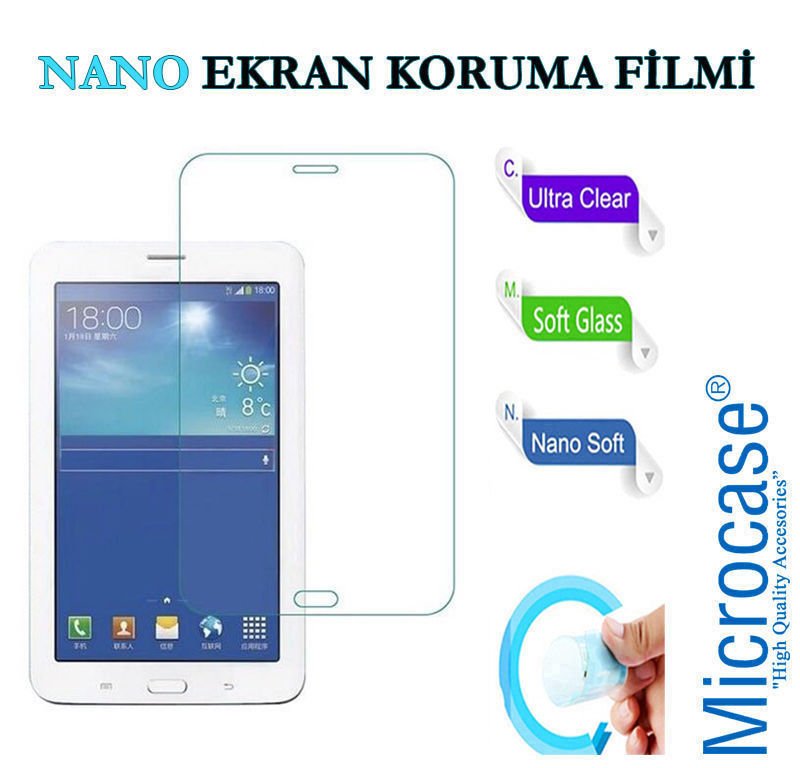 Microcase Samsung Galaxy Tab 3 Lite T110 T113 7 inch Tablet Nano Esnek Ekran Koruma Filmi
