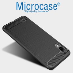 Samsung Galaxy M10 Brushed Carbon Kılıf + CAM
