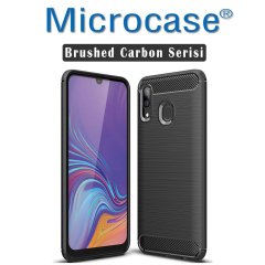 Samsung Galaxy A30 Brushed Carbon Kılıf + CAM