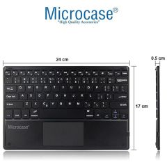 Microcase  Samsung S8 Ultra - S9 Ultra 14.6 inç Tablet için Bluetooth Touchpad Klavye + Standlı Kılıf - BKK18