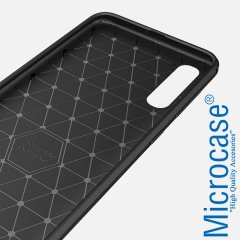 Samsung Galaxy A50 Brushed Carbon Kılıf + CAM
