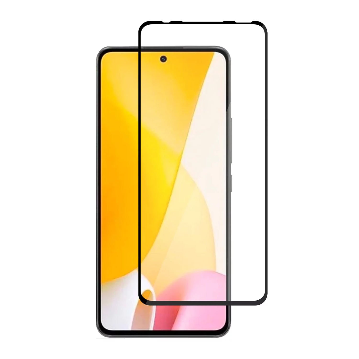 Microcase Xiaomi 12 Lite için Tam Kaplayan Çerçeveli Mat Cam Koruma - AL3124