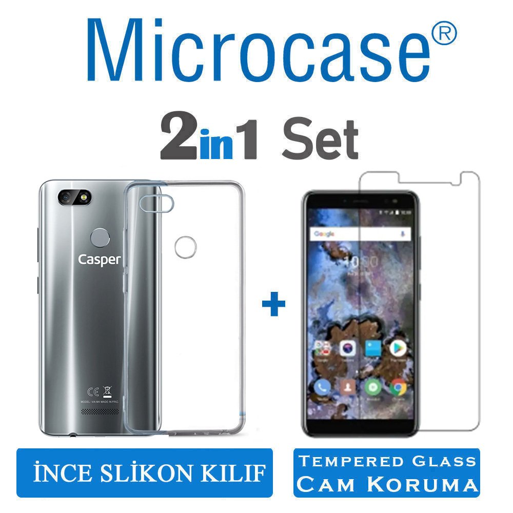 Microcase Casper Via M4 Ultra İnce 0.2 mm Silikon Kılıf + CAM