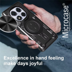 Microcase Xiaomi Redmi Note 14 Pro Plus 5G ile Uyumlu Kamera Kapaklı Yüzük Standlı Kılıf-AL5129