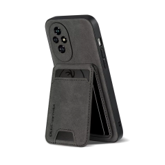Microcase Honor 200 ile Uyumlu Kartlıklı Standlı Deri Kaplama Kılıf-AL5130