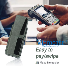 Microcase Honor 200 ile Uyumlu Kartlıklı Standlı Deri Kaplama Kılıf-AL5130