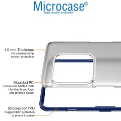 Microcase OnePlus 10 Pro Luna Serisi Köşe Korumalı Sert Rubber Kılıf - Mavi
