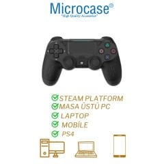 Microcase Ps 4 Joystick Tablet Telefon Pc Uyumlu Titreşimli Oyun Kolu - AL4894 1 Adet