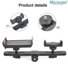 Microcase 2in1 Çift Başlıklı Ayarlanabilir 1 Telefon 1 Tablet Tutucu Başlık - AL5062