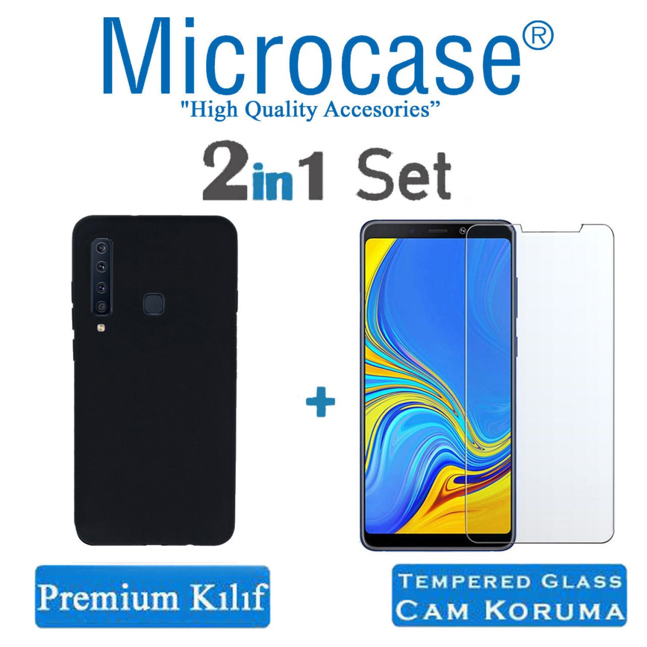 Microcase Samsung Galaxy A9 2018 Premium Mat Silikon Kılıf + CAM