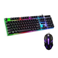 Microcase Kablolu Rgb LED Işıklı Oyuncu Gaming Klavye Mouse Set - AL4964