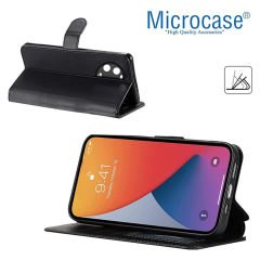 Microcase Xiaomi Mi 13 Ultra Darbeye Dayanıklı Cüzdanlı ve Standlı Kapaklı Deri Kılıf Siyah AL4232