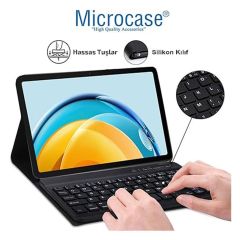 Microcase Huawei MatePad SE 11 Tablet  Uyumlu Bluetooth Klavyeli Standlı Kılıf - BKK4