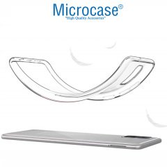 Microcase Samsung Galaxy A91 İnce 0.2 mm Soft Silikon Kılıf - Şeffaf + Tempered Glass Cam Koruma