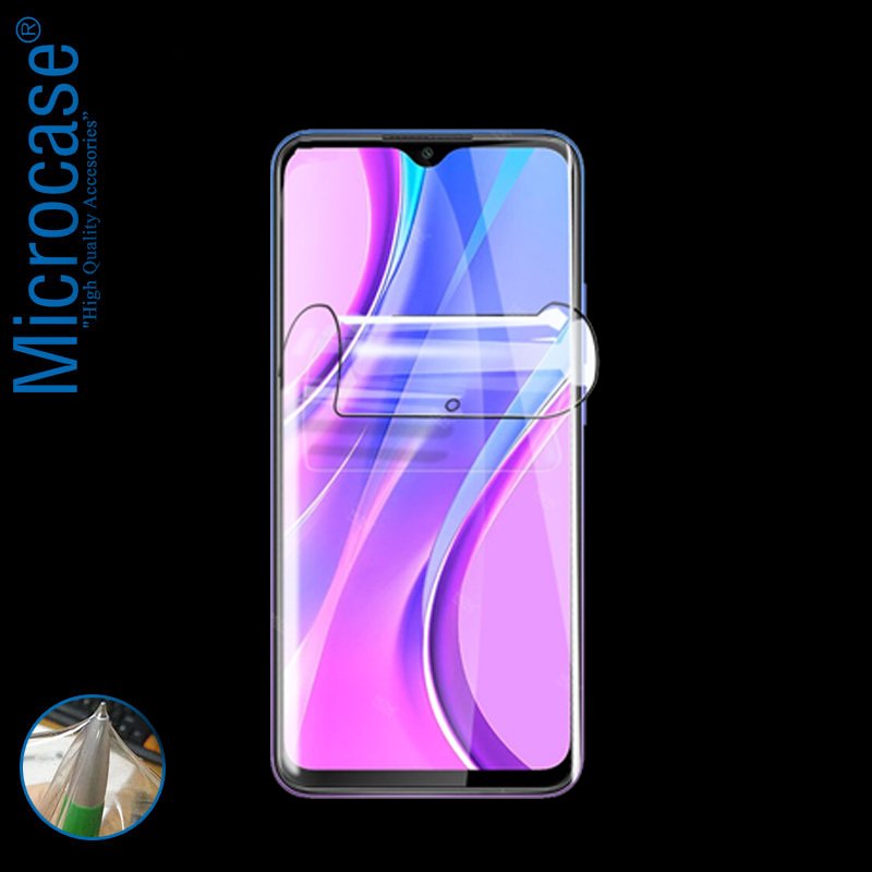 Microcase Xiaomi Redmi 9 Full Ön Kaplama TPU Soft Koruma Filmi