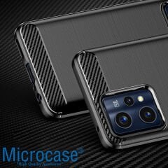 Microcase Realme 9 Pro Brushed Carbon Fiber Silikon Kılıf - Siyah AL3332