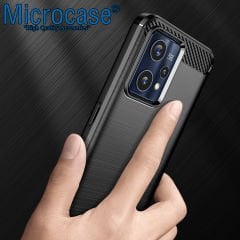 Microcase Realme 9 Pro Brushed Carbon Fiber Silikon Kılıf - Siyah AL3332