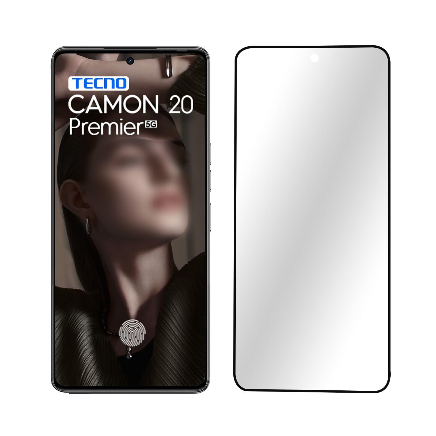 Microcase TECNO Camon 20 Premier  Tam Kaplayan Çerçeveli Tempered Ekran Koruyucu - AL3276