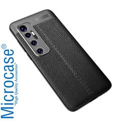 Microcase Xiaomi Mi 10S Leather Tpu Silikon Kılıf - Siyah