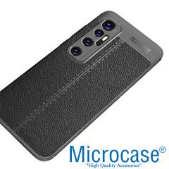 Microcase Xiaomi Mi 10S Leather Tpu Silikon Kılıf - Siyah