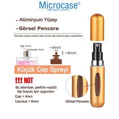 Microcase Taşınabilir ve Doldurulabilir Mini Cep Parfüm Kolonya Dezenfektan Şişesi AL4414