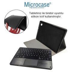 Microcase Huawei MatePad SE 11 Tablet için Bluetooth Touchpad Klavye + Standlı Kılıf - BKK5