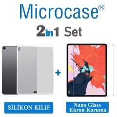 iPad Pro 12.9 2018 Tablet Silikon Tpu Soft Kılıf + Ekran Koruma