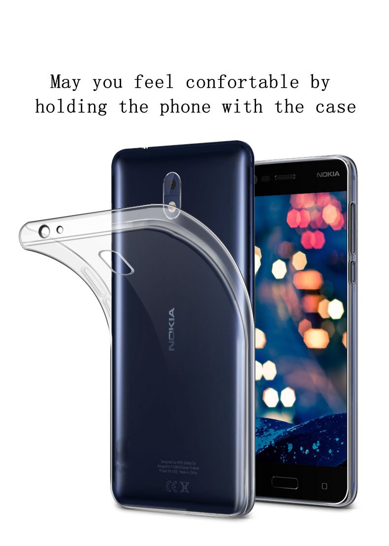 Nokia 3 Ultra 0.2 mm İnce Silikon Kılıf + Tempered Glass Koruma