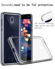 Nokia 3 Ultra 0.2 mm İnce Silikon Kılıf + Tempered Glass Koruma