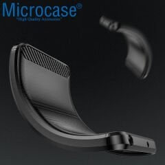 Microcase Realme 10 4G Brushed Carbon Fiber Silikon Kılıf - Siyah AL3332