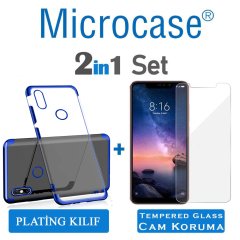 Xiaomi Redmi Note 6 Pro Plating Series Silikon Kılıf + Cam Koruma