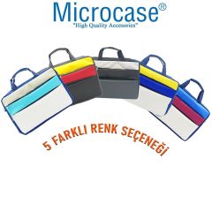 Microcase iPad Pro 12.9 Bütün serileri ile uyumlu Tablet Macbook Laptop Tablet Çantası 2 Bölmeli AL4821 Krem Turkuaz Bej