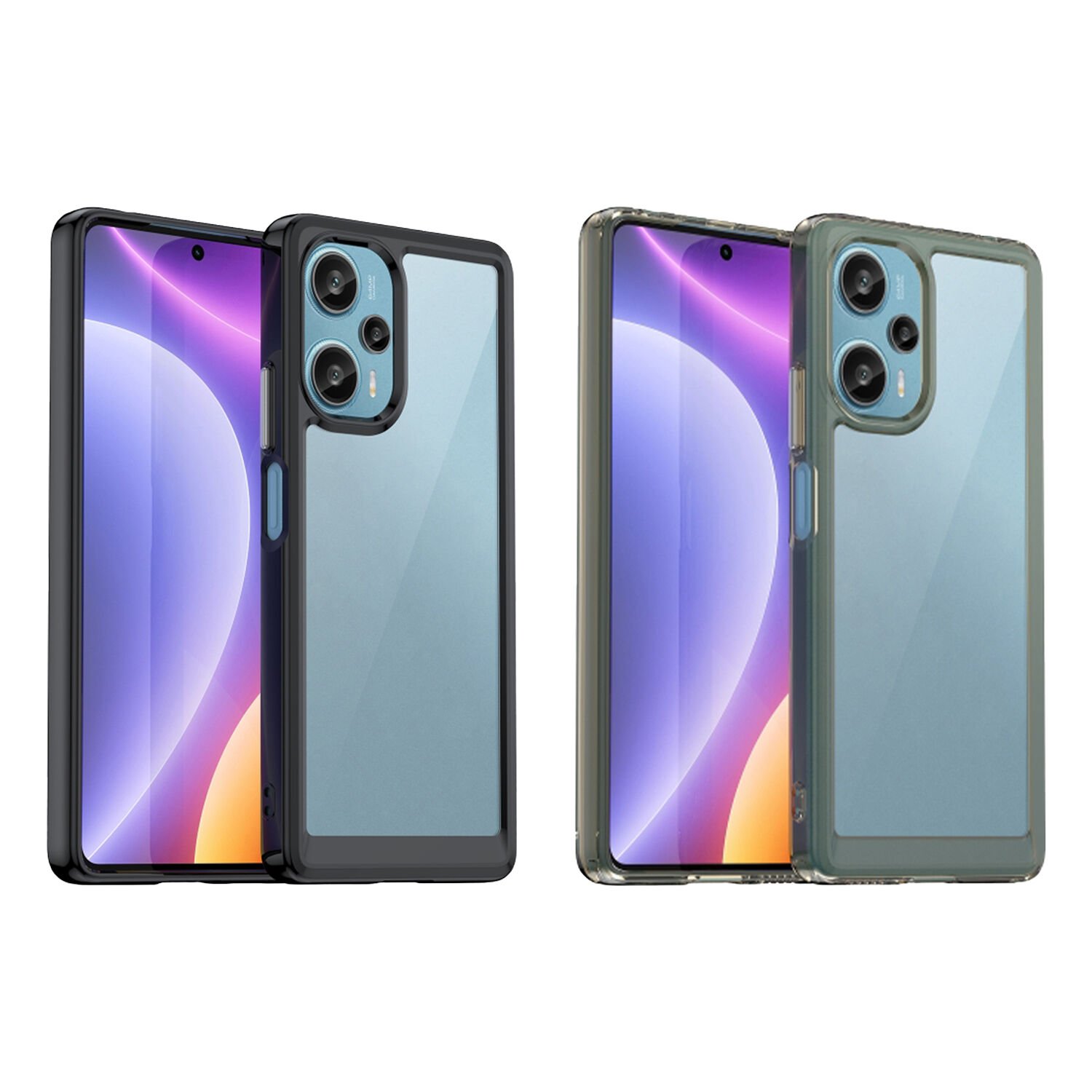 Microcase Xiaomi Poco F5 / Redmi Note 12 Turbo Shield Serisi Darbeye Dayanıklı Köşe Korumalı Yarı Esnek Plastik TPU Kılıf - AL8100