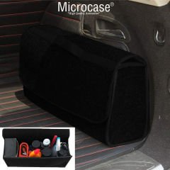 Microcase Araba Bagaj Organizer Araç Alet Eşya Düzenleyici Keçe Çanta Cırtlı Yapışkan AL4347 Siyah