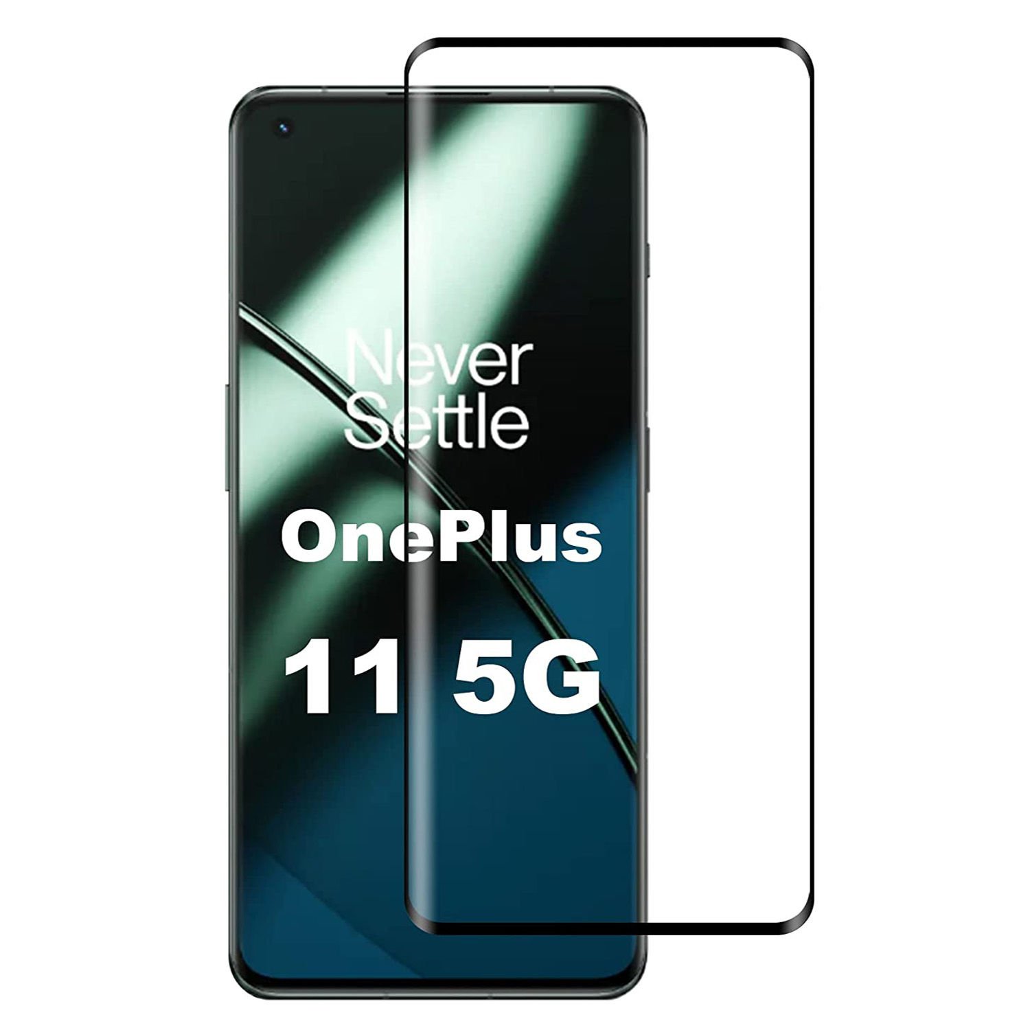 Microcase OnePlus 11 Global için 3D Curved Tam Kaplayan Kavisli Tempered Cam Ekran Koruyucu - AL3282