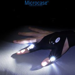 Microcase Fenerli 2 Parmak Balıkçı Eldiveni Kamp Eldiveni İş ve Onarım Eldiveni AL4412