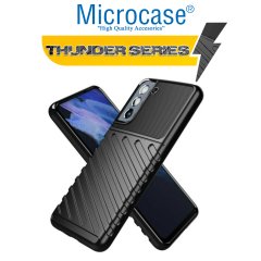 Microcase Samsung Galaxy S21 FE 5G Thunder Serisi Darbeye Dayanıklı Silikon Kılıf - Siyah