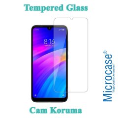 Microcase Xiaomi Redmi 7 Tempered Glass Cam Ekran Koruma