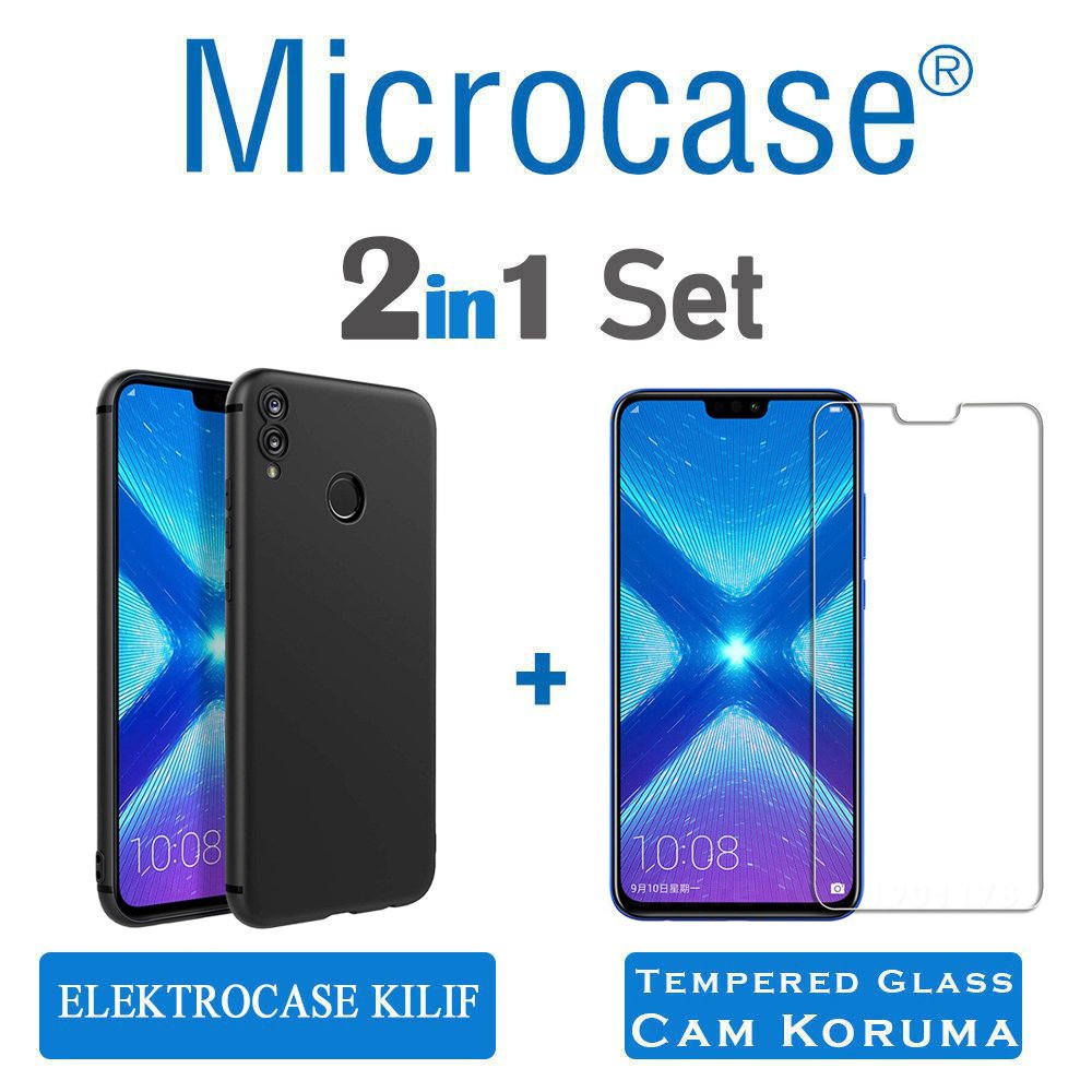 Huawei Honor 8X Elektrocase Serisi Silikon Kılıf + CAM (SEÇ)