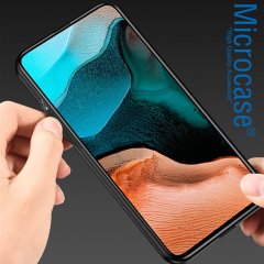 Xiaomi Mi 10T Fabrik Serisi Kumaş ve Deri Desen Kılıf - Gri