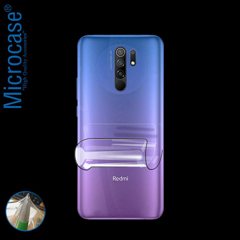 Microcase Xiaomi Redmi 9 Full Arka Kaplama TPU Soft Koruma Filmi