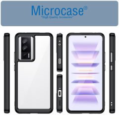 Microcase Xiaomi Poco F5 Pro / Redmi K60 Pro Shield Serisi Darbeye Dayanıklı Köşe Korumalı Yarı Esnek Plastik TPU Kılıf - AL8100
