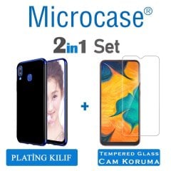 Microcase Samsung Galaxy A30 Plating Silikon Kılıf + CAM (SEÇ)