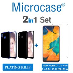 Microcase Samsung Galaxy A30 Plating Silikon Kılıf + CAM (SEÇ)