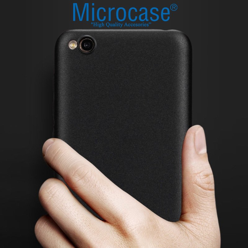 Xiaomi Redmi 5A 5.0 inch Slim Sert Rubber Kılıf + Tempered Cam